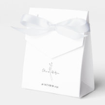 White Elegant Minimalist Botanical Wedding
