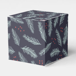 Caixinha De Lembrancinhas White Pine Boughes Feather Holly Berries Natal