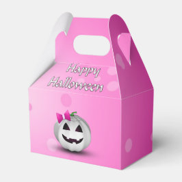 Caixinha De Lembrancinhas White Pumpkin Pink Girly Halloween