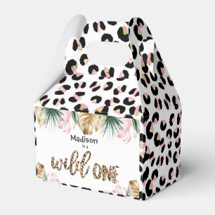Caixinha De Lembrancinhas Wild One Birthday Leopard Imprime Wild Jungle Part