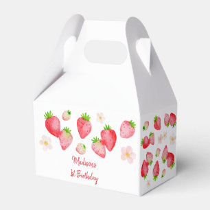 Caixinha De Lembrancinhas Wild Strawberry Berry Sweet Birthday