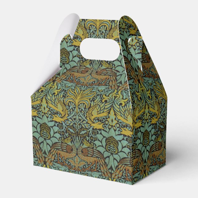 Caixinha De Lembrancinhas William Morris Peacock Dragon Wallpaper (Frente)