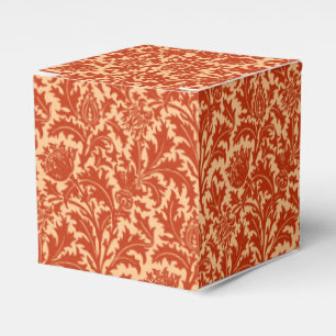 Caixinha De Lembrancinhas William Morris Thistle Damask, Mandarin Orange