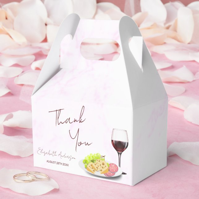 Caixinha De Lembrancinhas Wine & Charcuterie Bridal Shower (Casamento)
