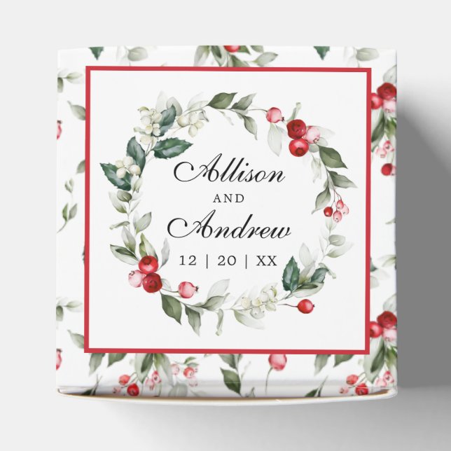 Caixinha De Lembrancinhas Winter Berry | Wreath de Casamento (Topo)