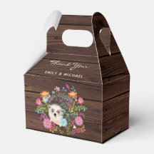 Woodland Hedgehog Favorece Box Gable Rustic