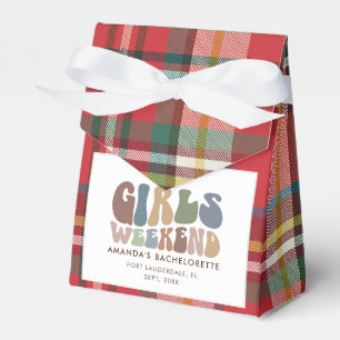 Caixinha De Lembrancinhas Xadrez de fim de semana das meninas de festa de so