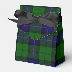 Caixinha De Lembrancinhas Xadrez do verde azul do tartan do clã de Armstron