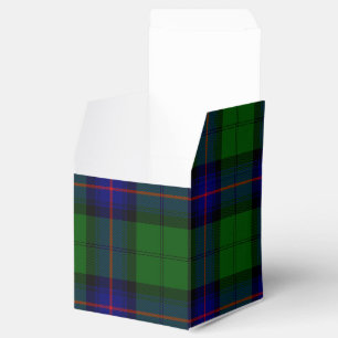 Caixinha De Lembrancinhas Xadrez do verde azul do tartan do clã de Armstron