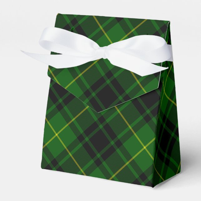 Caixinha De Lembrancinhas Xadrez verde MacArthur tartan (Frente)