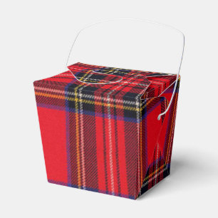 Caixinha De Lembrancinhas Xadrez vermelha de Stewart tartan