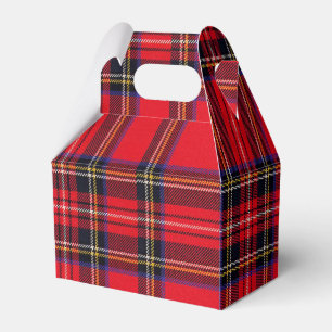 Caixinha De Lembrancinhas Xadrez vermelha de Stewart tartan