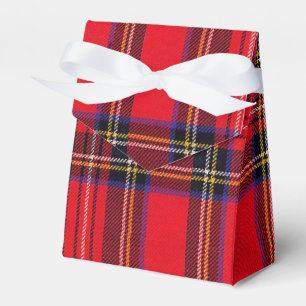 Caixinha De Lembrancinhas Xadrez vermelha de Stewart tartan