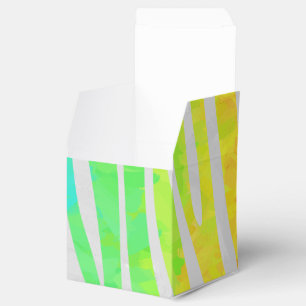 Caixinha De Lembrancinhas Zebra Rainbow e White Impressão