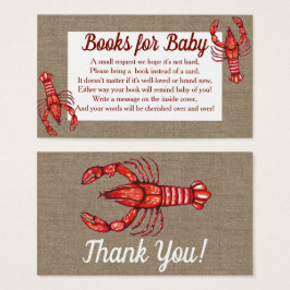 Cajun Crawfish & Faux Burlap Chá de fraldas Books