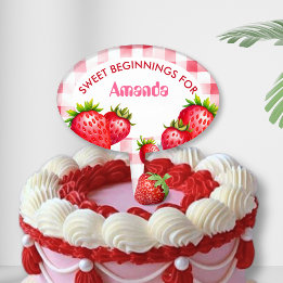 Cake Picks Boas Começarias para Morangos Brancos a Serem Rosa