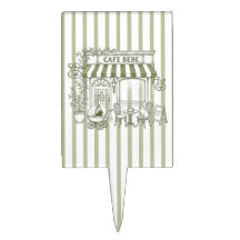 Café Verde Sage Churras de Bebe Kitten Baby Shower