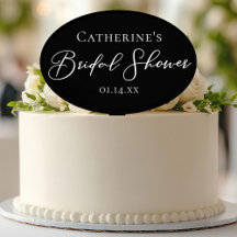 Chic Preto Branco Festa de Noivado Personalizada