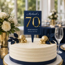 Elegante Texto em Ouro Sólido Azul Marinho Anivers