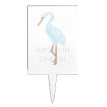 Grua Azul Aquarela