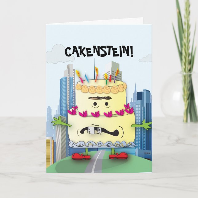 Cakenstein! Cartão de Aniversário (Frente)