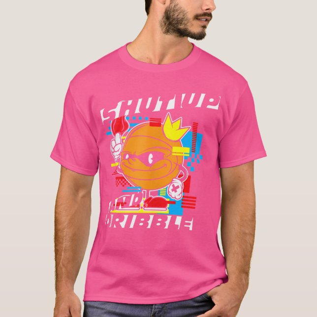 Cala-Te E Derrama A Camisa De Bola De Basquete (Frente)