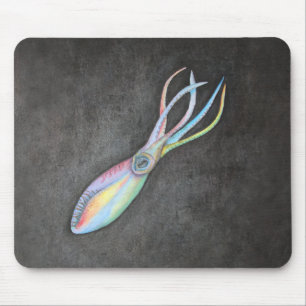 Calamar Mousepad do arco-íris