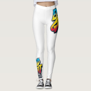 Calça Legging branca ENNOID GRÁFITT