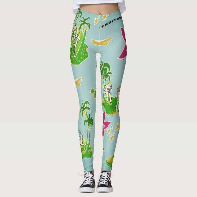 Calça legging com desenho de Capoeira (Frente)