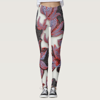Calça legging com toque artístico