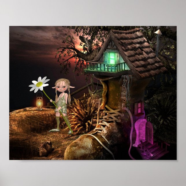 CALÇADO DA CASA DE  COTE ELF GIRL FANTASY POSTER (Frente)