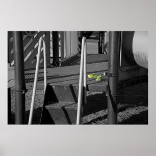 Calçados verdes na Impressão de playground