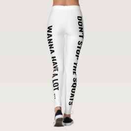 Calças brancas de exercício das leggings TFS