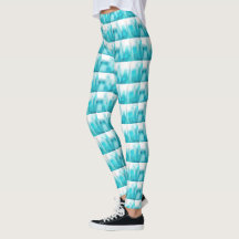 Calças de Ioga Turquesa Leggings