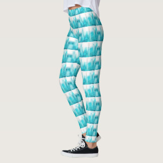 Calças de Ioga Turquesa Leggings
