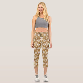 Calças Legging Capri Golden Baroque