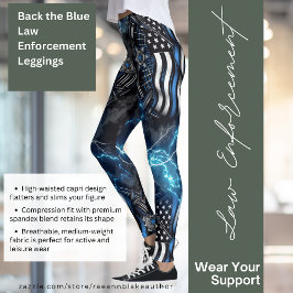 Calças Legging de Apoio às Leis da Força Azul