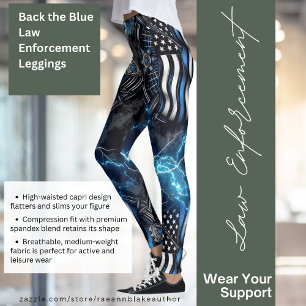 Calças Legging de Apoio às Leis da Força Azul