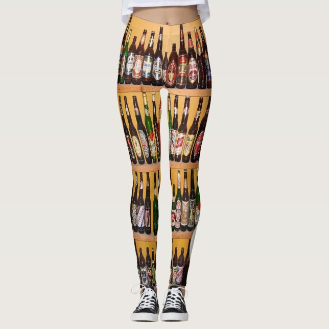 calças legging de cerveja longa (Frente)