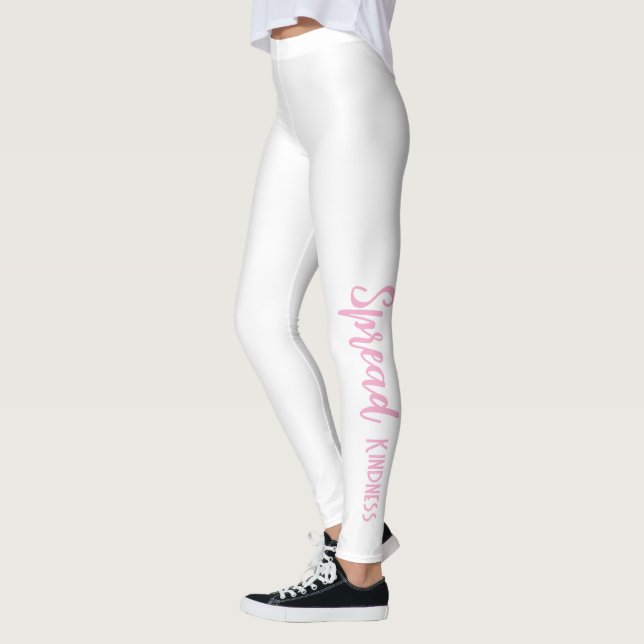 Calças Leggings Brancas Personalizadas Espalham Ge (Esquerda)