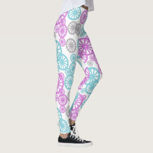 Calças Leggings de Círculo de Roda Incrível com Co