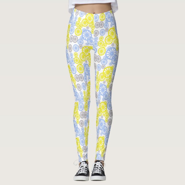 Calças Leggings de Círculo de Roda Incrível com Pa (Frente)