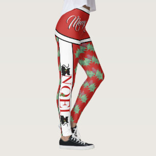 Calças Leggings de Gato "Feliz Natalzinho! Noel"
