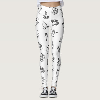 Calças Leggings de Natal Festivo para Mulheres