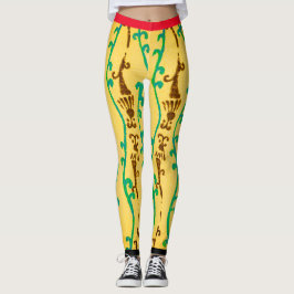 CALÇAS LEGGINGS IMPRESSAS DO ARTISTA JAPONÊS KORIN