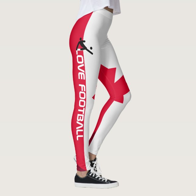 Calças Leggings Personalizadas de Futebol Canadá (Direita)