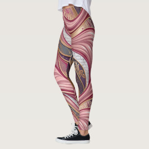 Calças Leggings Rose Gold Fluid Streetwear