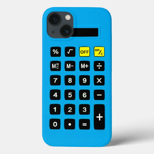Calculadora Azul com teclado (Verso)
