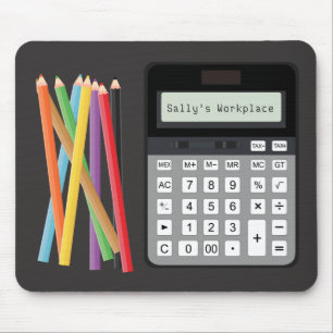 Calculadora e Pencils Mouse Pad