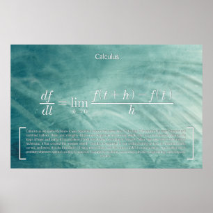 Cálculo - Poster de Matemática